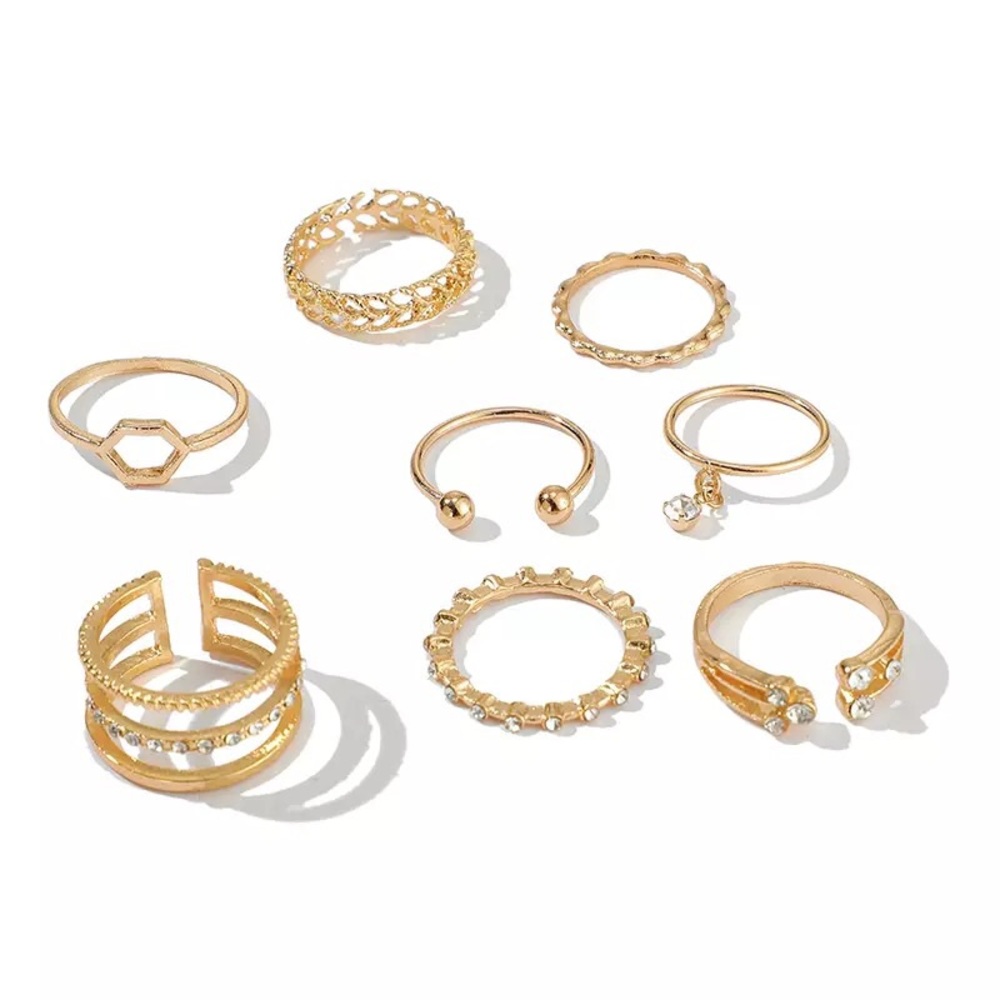 3/$25⚡️boho stackable midi knuckle ring set - Picture 2 of 14